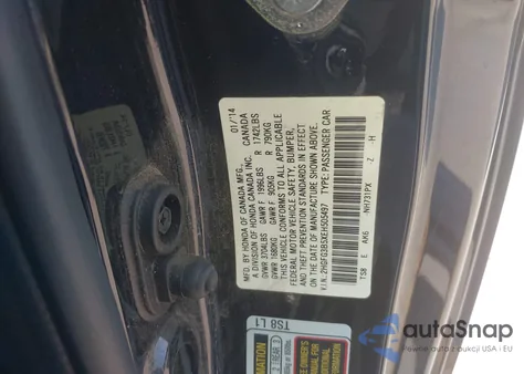 2014 Honda Civic Lx z USA, uszkodzony, nr VIN 2HGFG3B5XEH505497